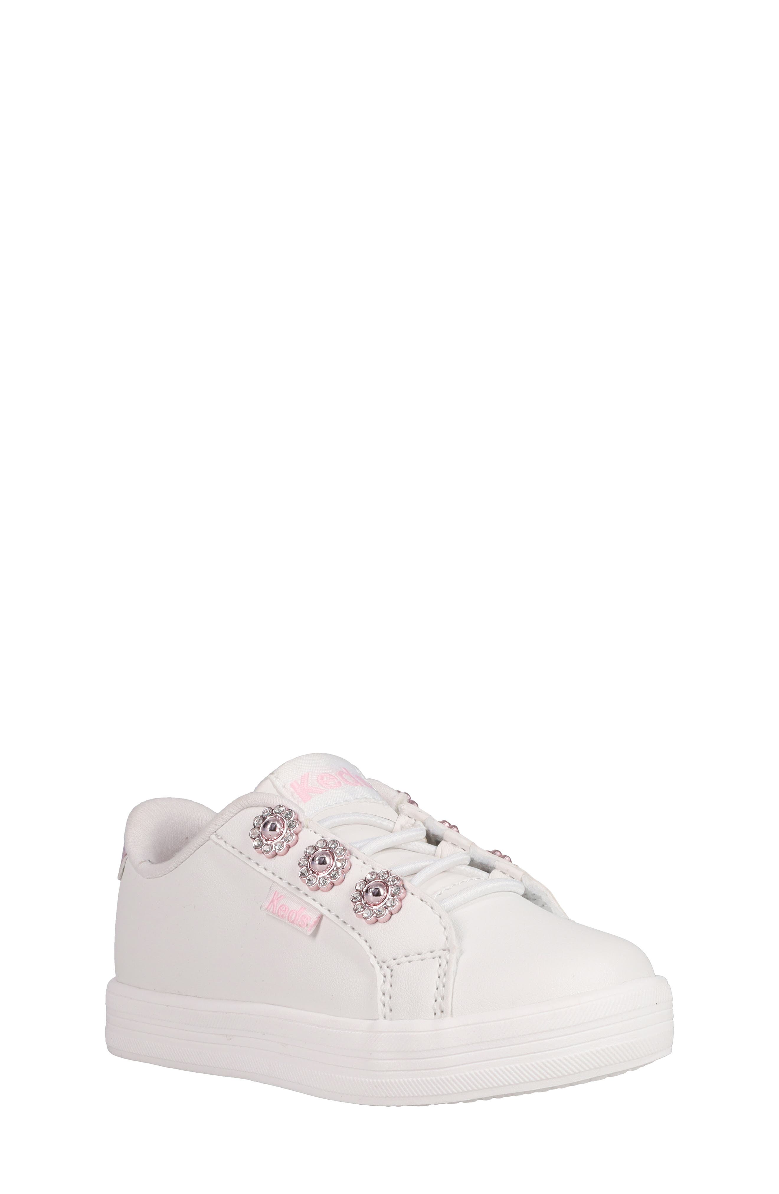 Kara Court Sneaker, Main, color, WHITE SMOOTH