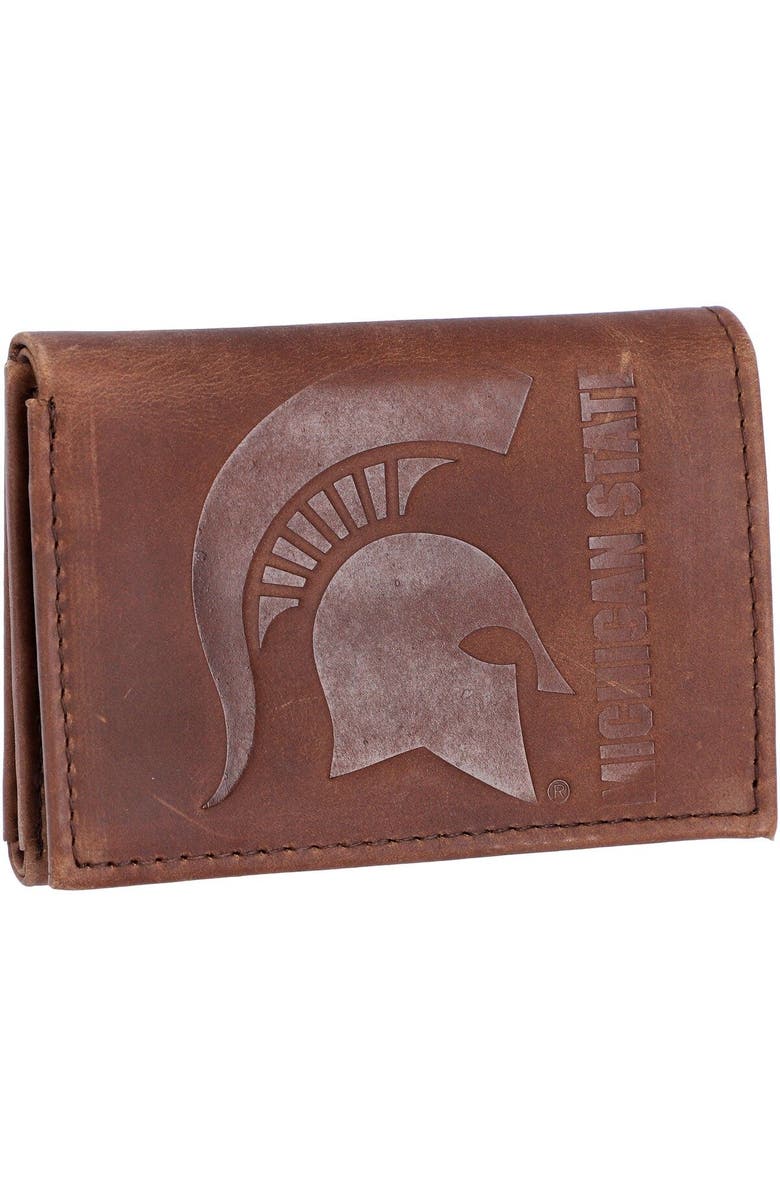 Evergreen Enterprises Michigan State Spartans Leather Team Tri-Fold Wallet, Main, color, 