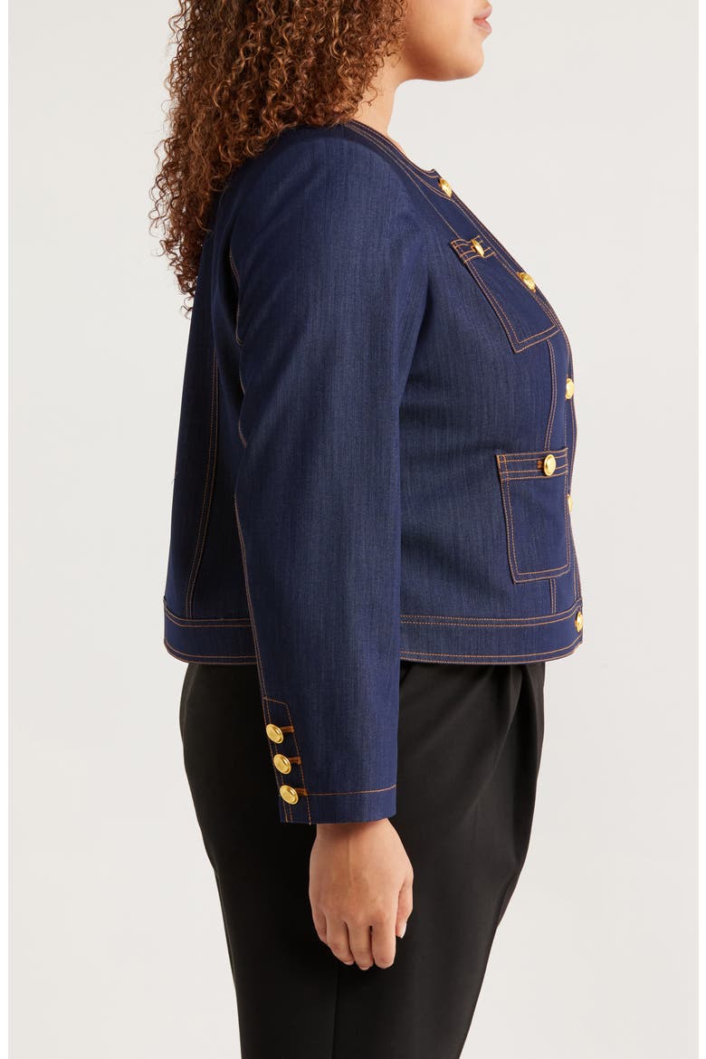 Crop Denim Jacket, Alternate, color, DENIM