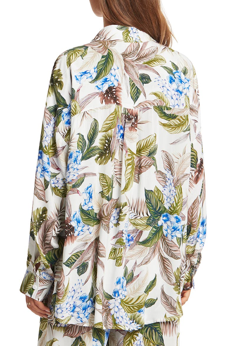Beach Cover-Up Shirt, Alternate, color, WHITE