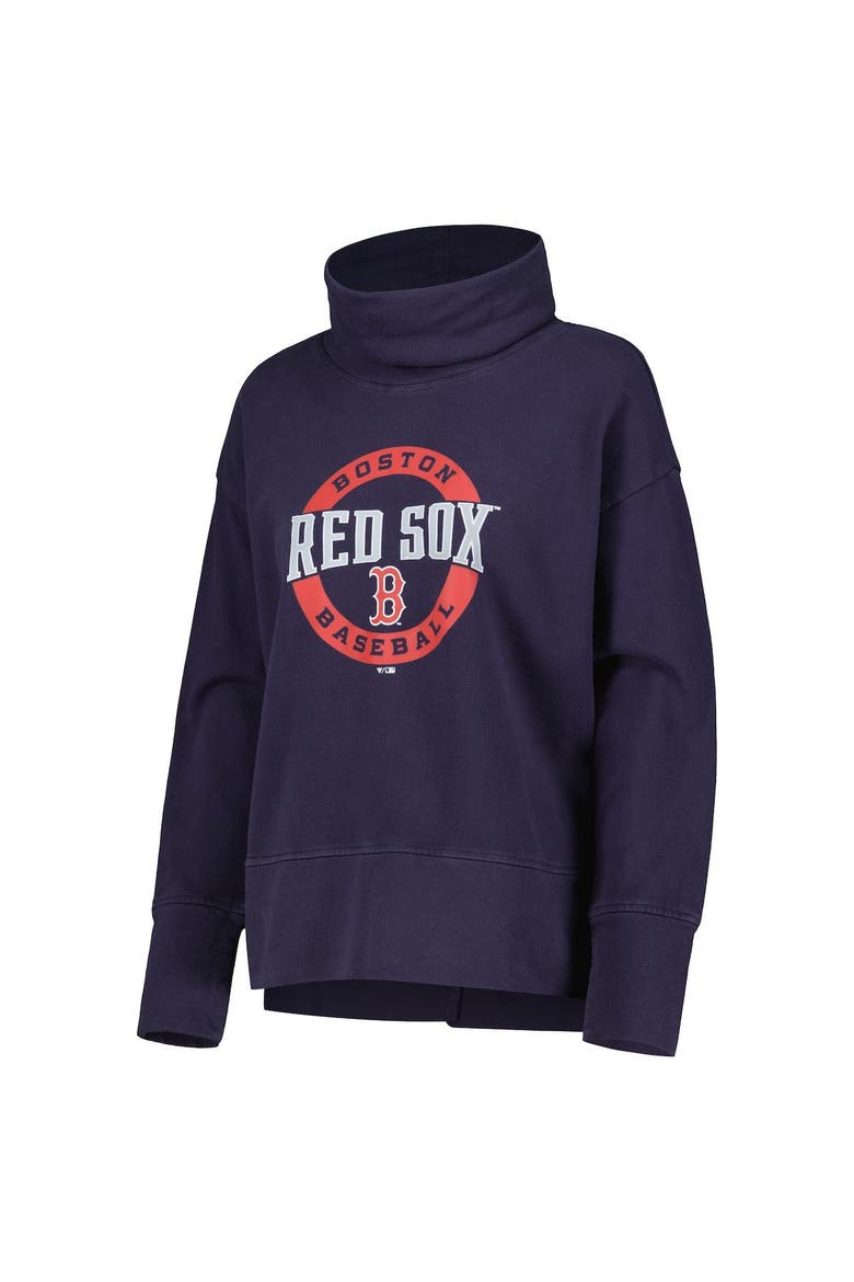 Women's Levelwear Navy Boston Red Sox Sunset Farm Team Pullover Sweatshirt, Alternate, color, Navy