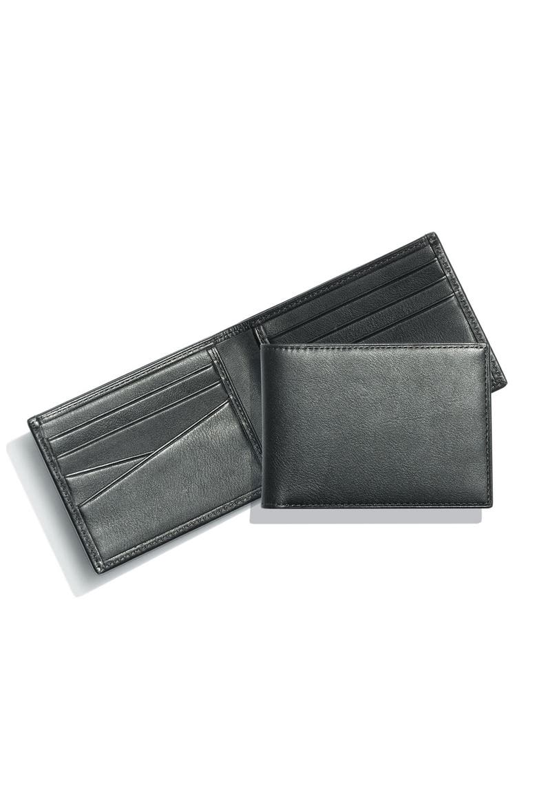 Small Bifold Wallet, Alternate, color, BLACK