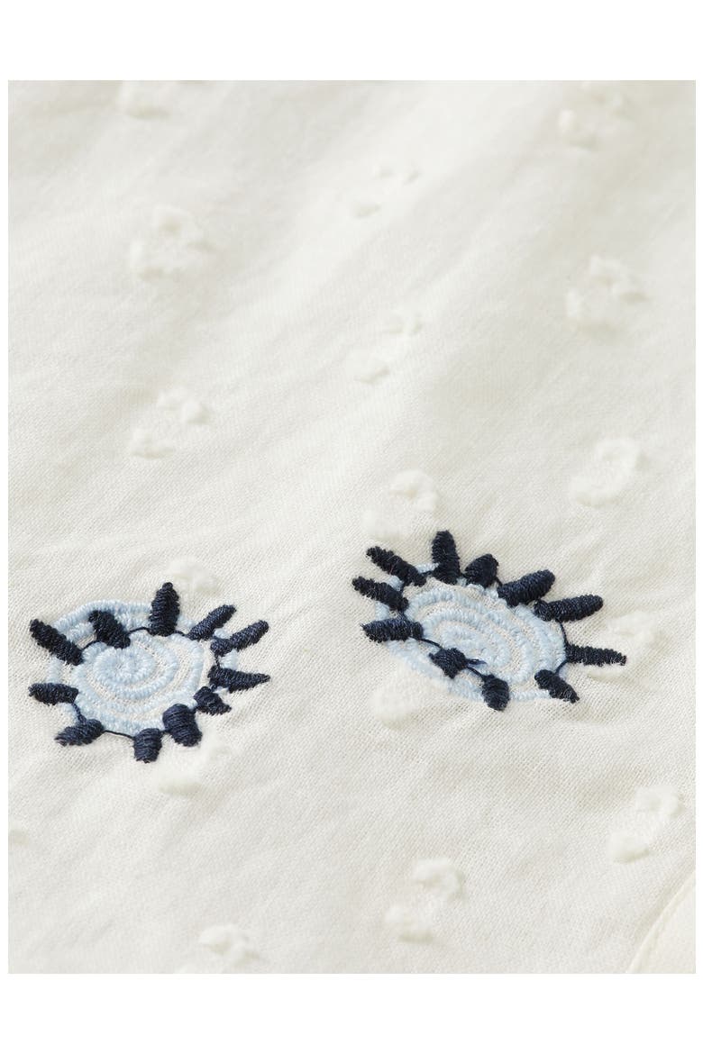 Kids' Floral Embroidered Cotton Button-Up Shirt, Alternate, color, SOFT ICE