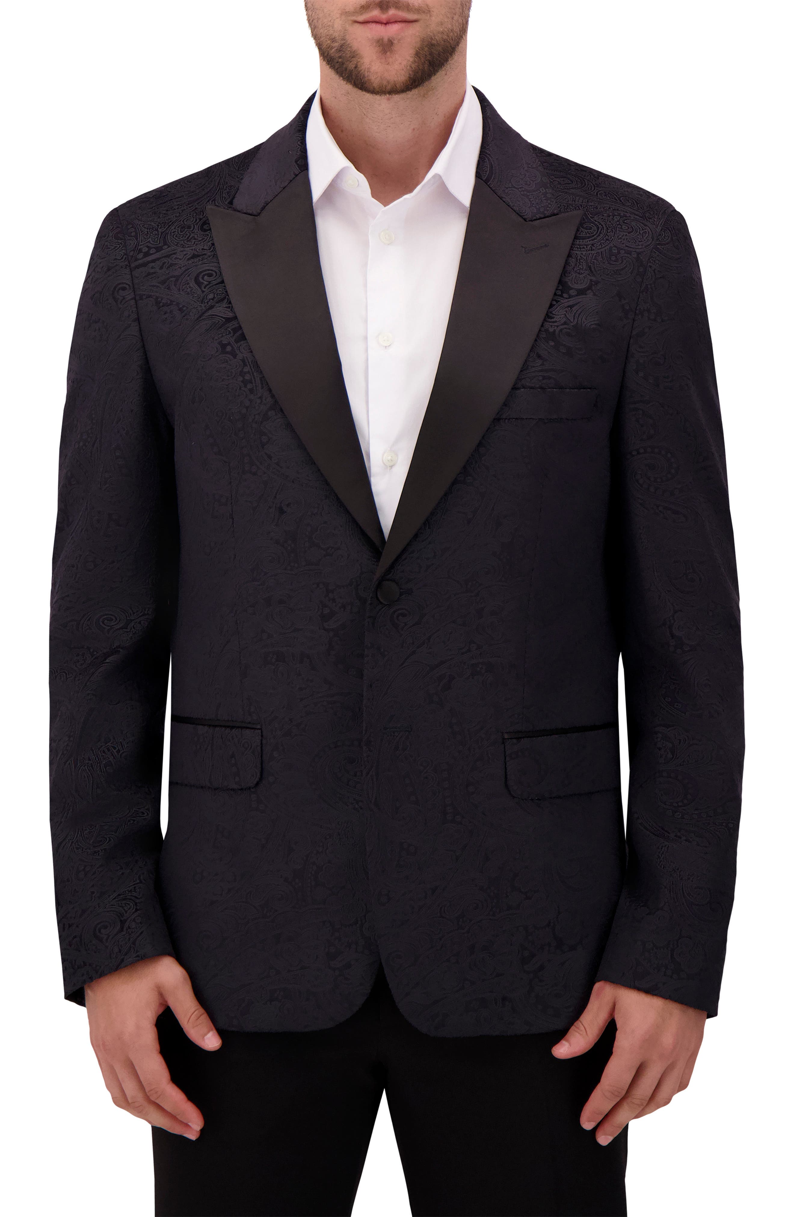 Report Collection Embossed Velvet Sport Coat