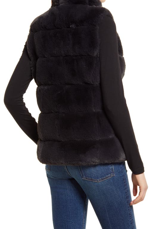Via Spiga Chevron Faux Fur Reversible Vest In Multi
