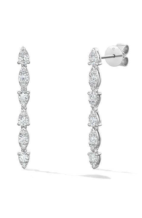Aerial Diamond Dewdrop Linear Earrings
