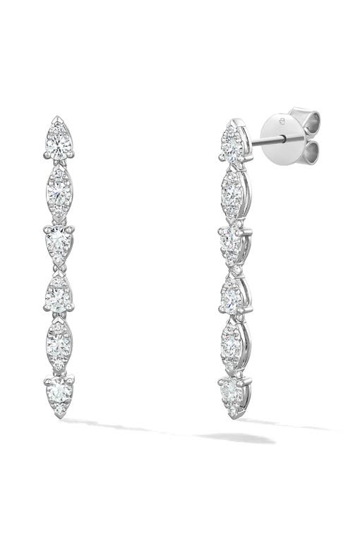 Hearts On Fire Aerial Diamond Dewdrop Linear Earrings In White Gold