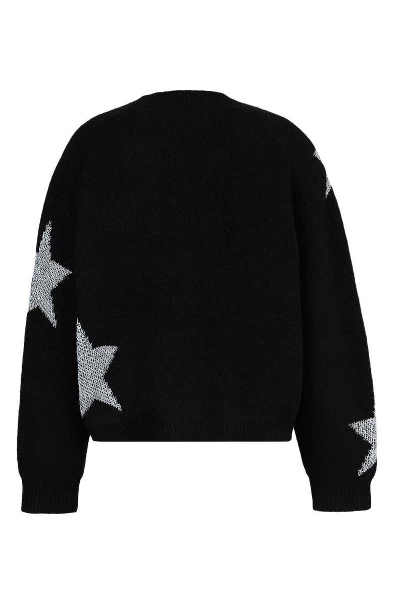 AllSaints Metallic Star Alpaca & Wool Blend Sweater, Alternate, color,