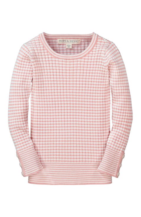 Girls' Rib Knit Sweater Top, Infant