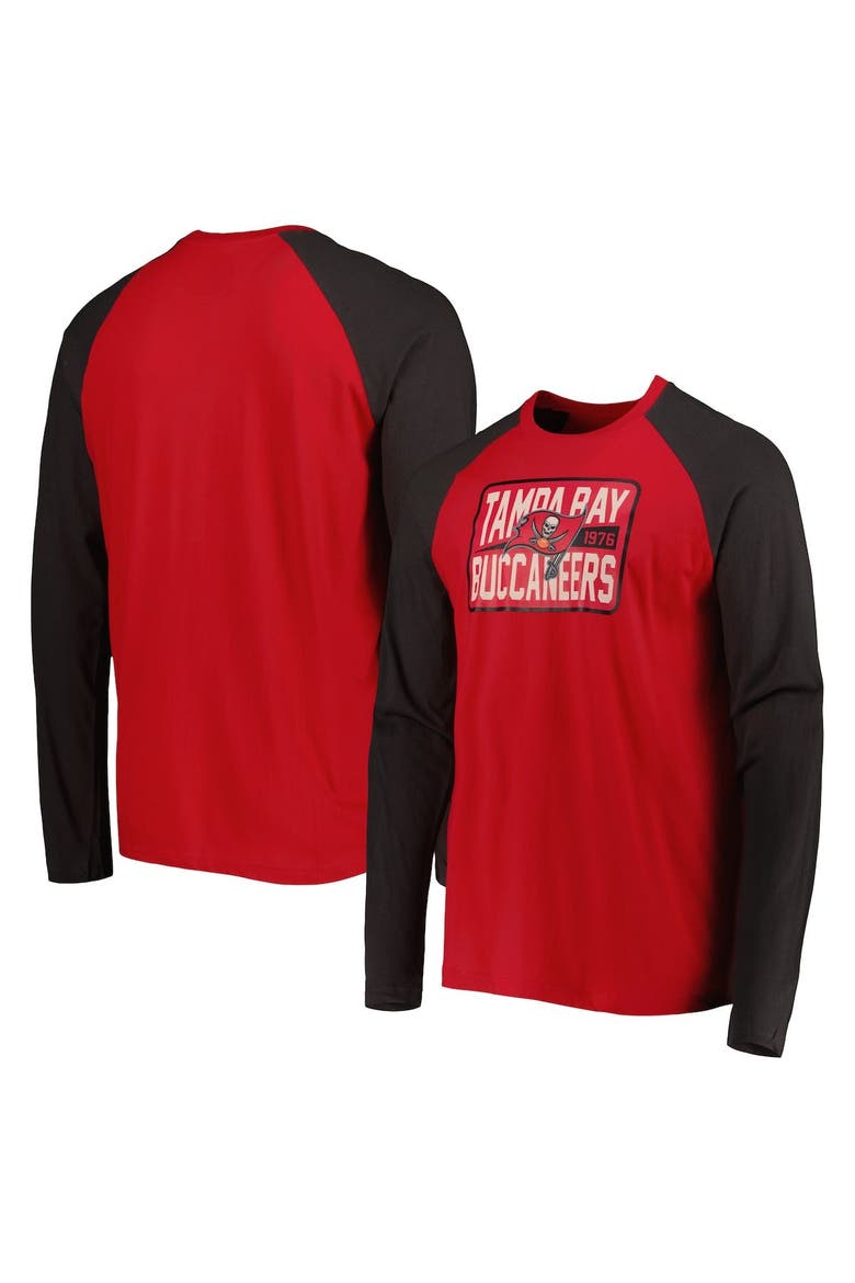 Men's New Era Red Tampa Bay Buccaneers Current Raglan Long Sleeve T-Shirt, Main, color, Red