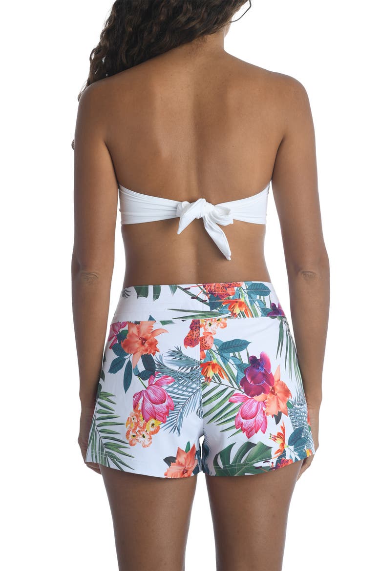 Tropicalia Floral Board Shorts, Alternate, color, WHITE
