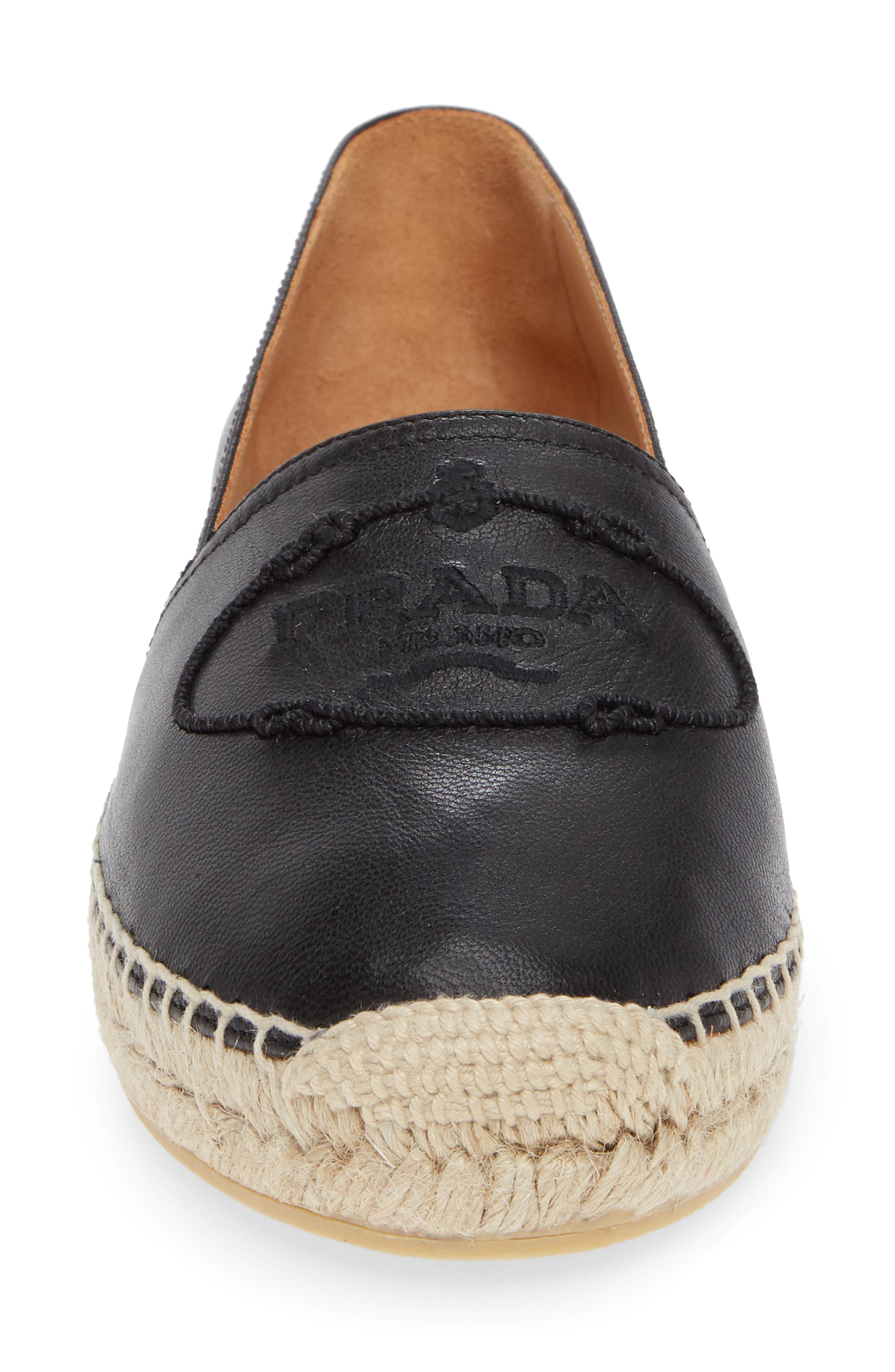 Prada Logo Logo Espadrille, Alternate, color, 