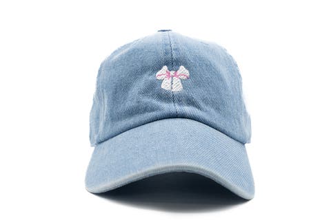 Tiny White Bow Baseball Hat