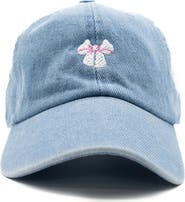 Rey To Z Tiny White Bow Baseball Hat - Adult