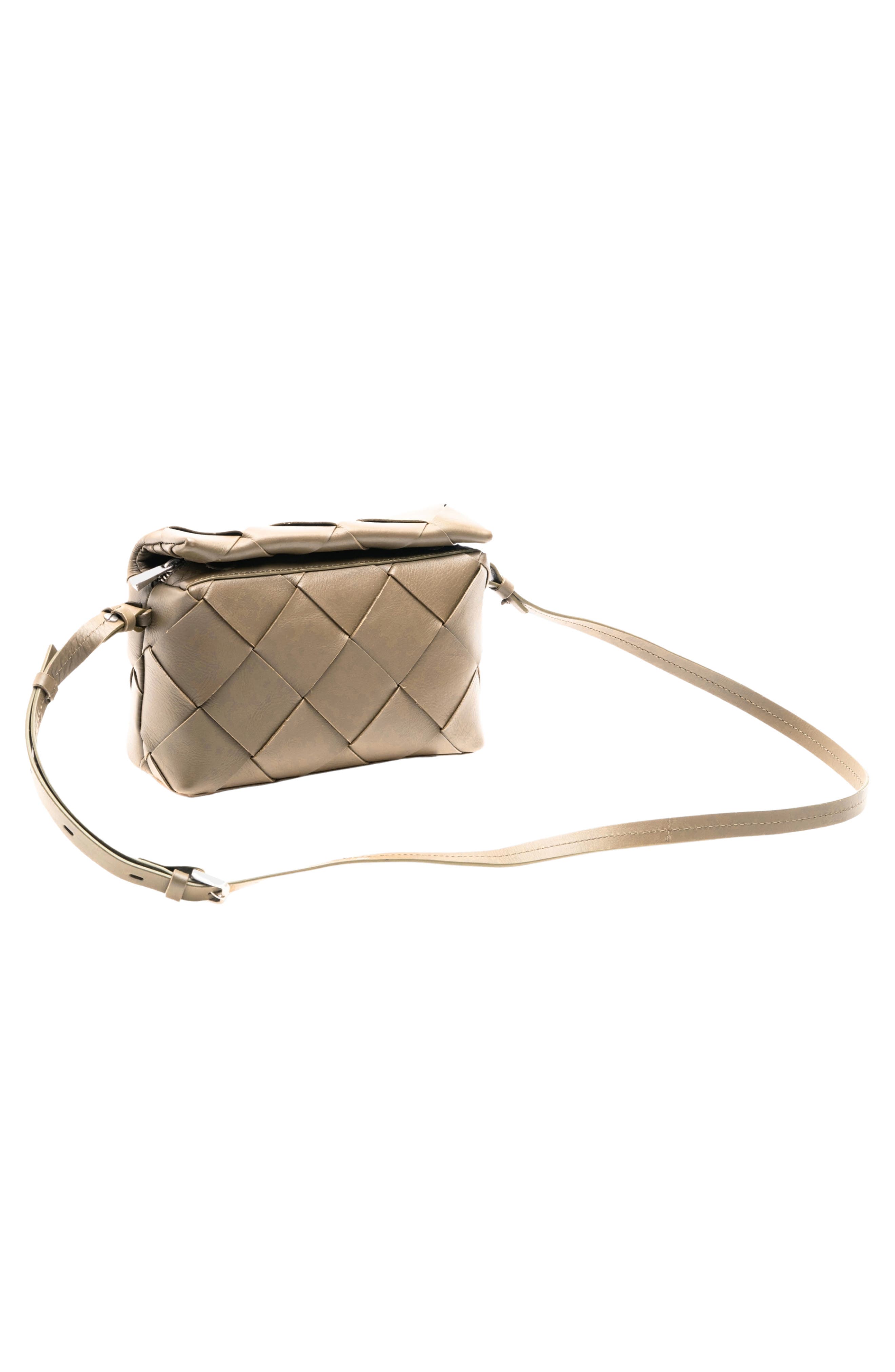 Maude Woven Leather Crossbody Bag, Alternate, color, OATMEAL