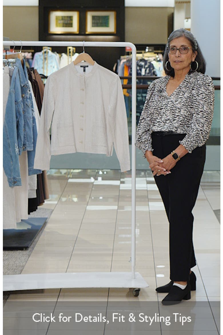 Mandarin Collar Texture Stretch Organic Cotton Jacket video