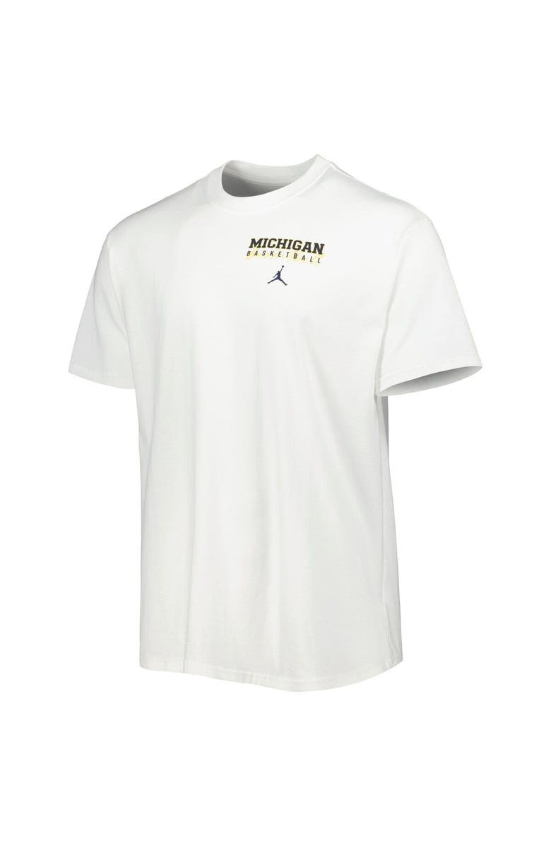 Jordan Brand Men's Jordan Brand White Michigan Wolverines Basketball Movement Max90 T-Shirt, Alternate, color, 