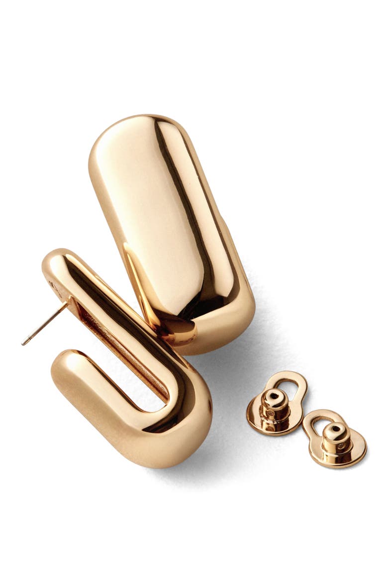 Large Leon Hoop Earrings, Alternate, color, HIGH POLISH GOLD