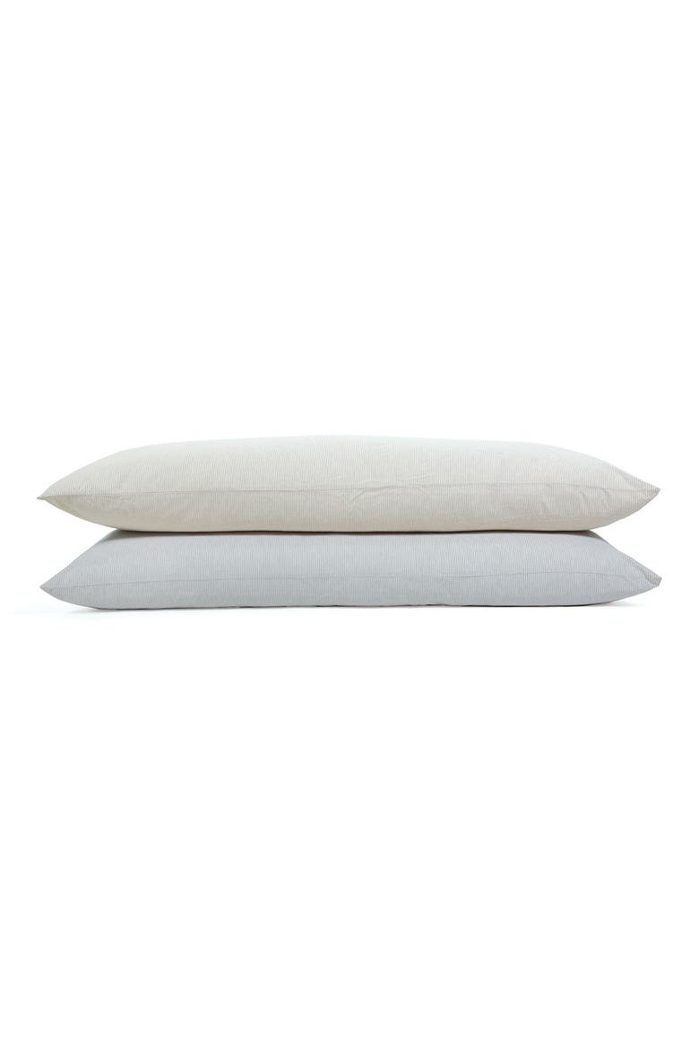 Luke Stripe Cotton Body Pillow, Alternate, color, LIGHT BLUE