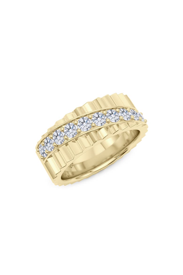 Diagonal Fluted Lab Grown Diamond Ring, Main, color, 18K YELLOW GOLD