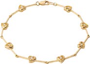 The M Jewelers The Kaia Heart Stone Link Bracelet