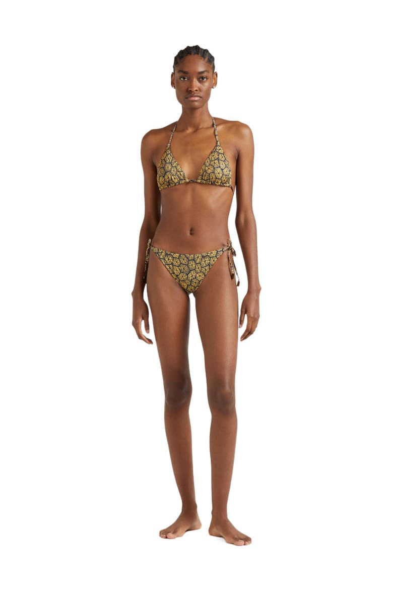 Women's Carapaces Jersey Triangle Bikini Top, Main, color, BLEU MARINE