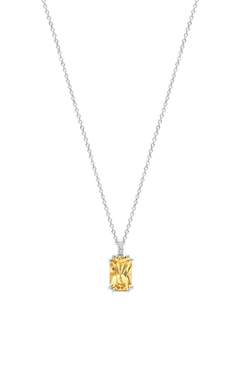 DPT Antwerp Citrine Necklace, Alternate, color, White Rhodium