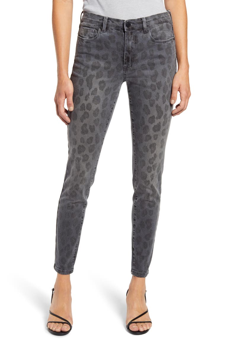 The Bond Leopard Print Ankle Skinny Jeans, Main, color, JUNGLE QUEEN