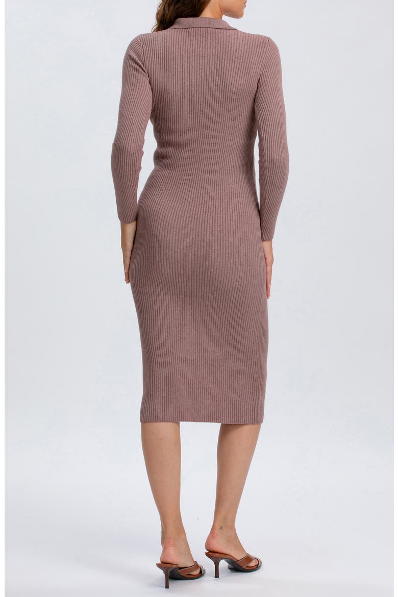 Lavinia Rib Knit Maternity Dress, Alternate, color, OLD WOOD
