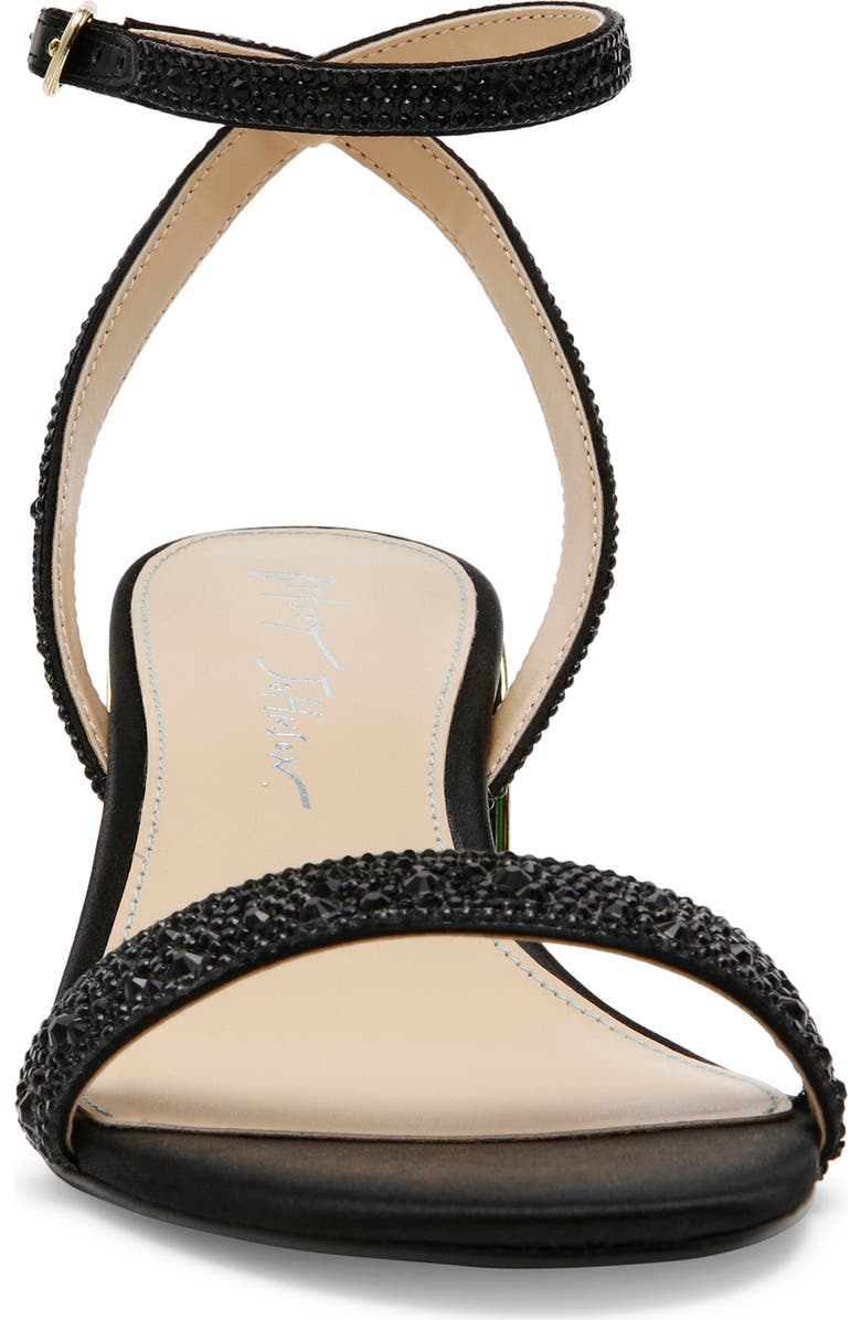 Betsey Johnson Jean Ankle Strap Sandal, Alternate, color, Black