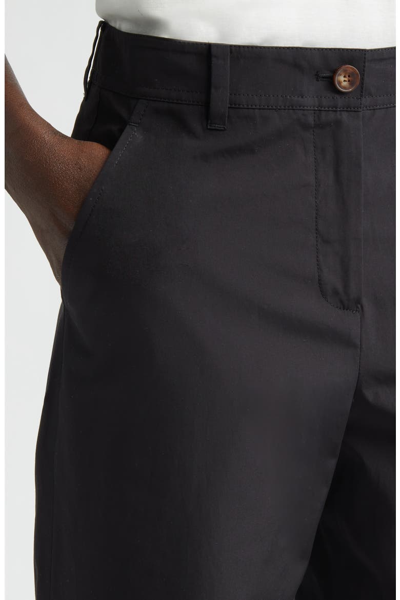 Kent Organic Cotton Poplin Barrel Leg Pants, Alternate, color, BLACK