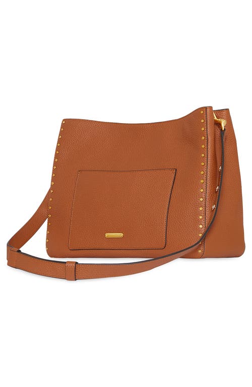 Rebecca Minkoff Darren Medium Leather Shoulder Bag In Caramello