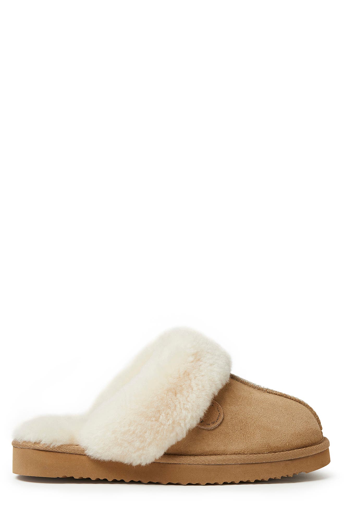 Fireside Sydney Genuine Shearling Scuff Slipper, Alternate, color, SAND