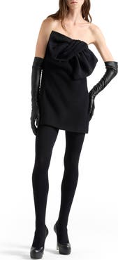 7 For All Mankind Bow Strapless Minidress