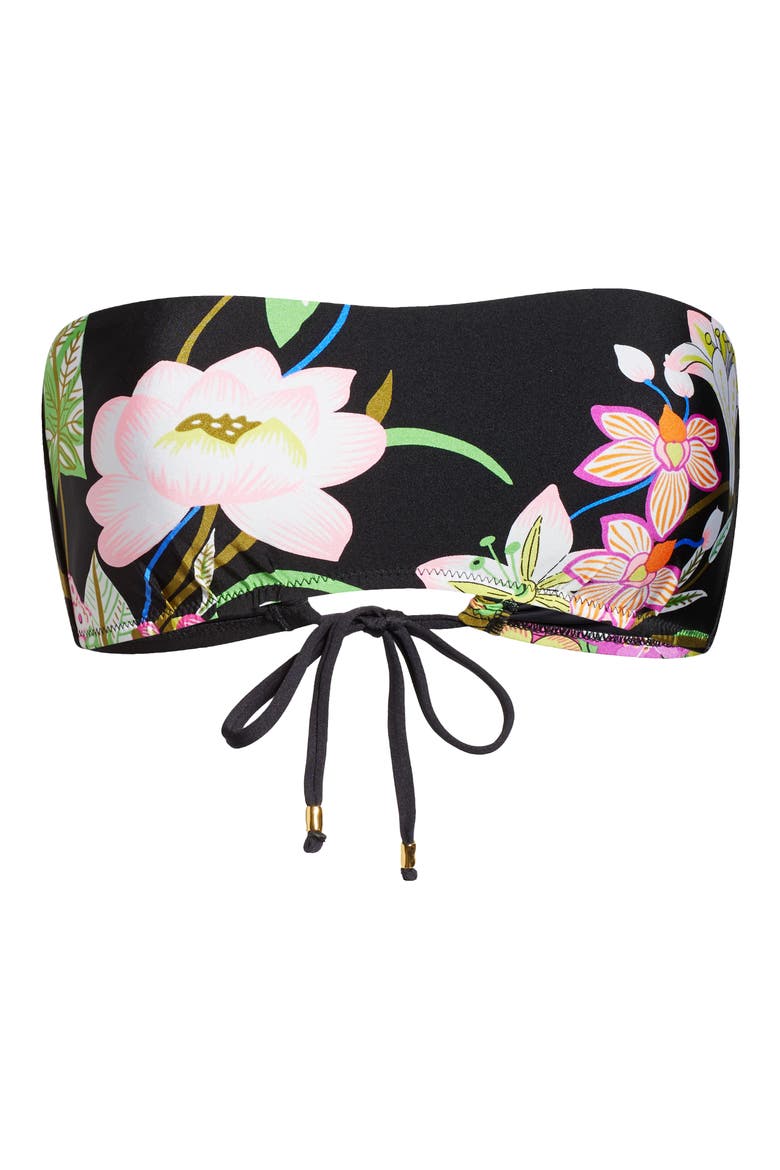 Moonlit Lotus Bandeau Bikini Top, Alternate, color, MULTI