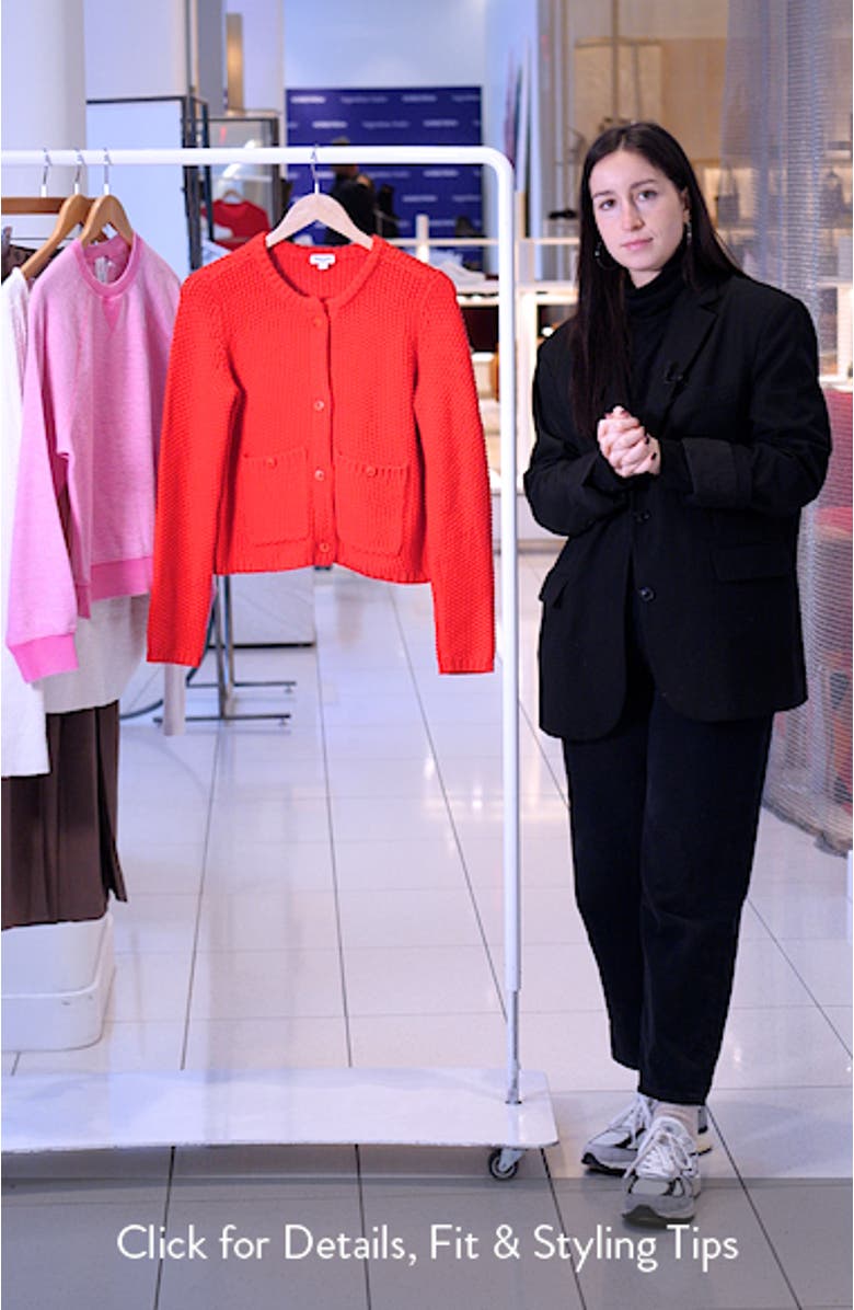 Angela Chunky Cotton Blend Cardigan, sales video thumbnail