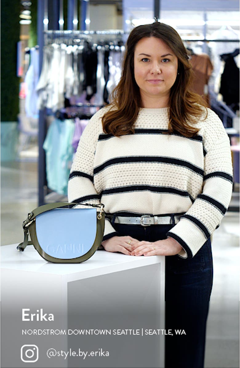 Banner Recycled Leather Saddle Bag, sales video thumbnail