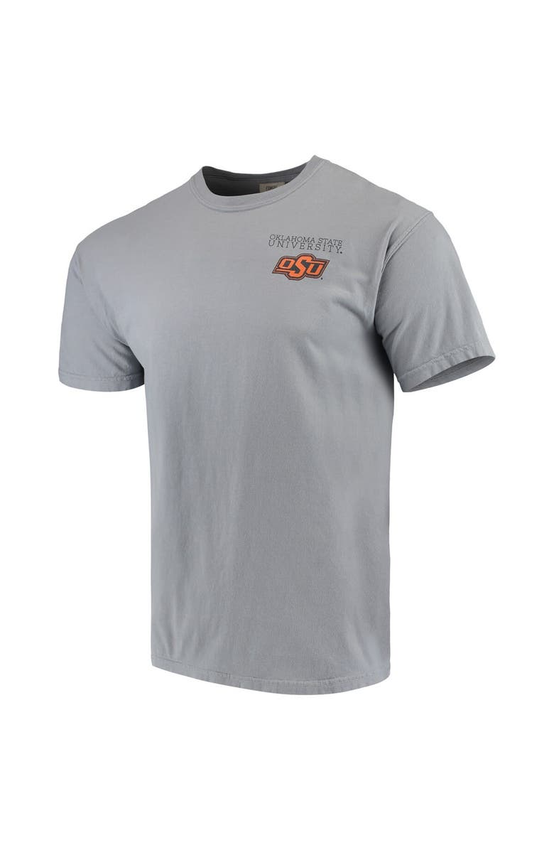 IMAGE ONE Men's Gray Oklahoma State Cowboys Team Comfort Colors Campus Scenery T-Shirt, Alternate, color, 