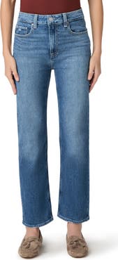 PAIGE Stevie Ankle High Waist Straight Leg Jeans