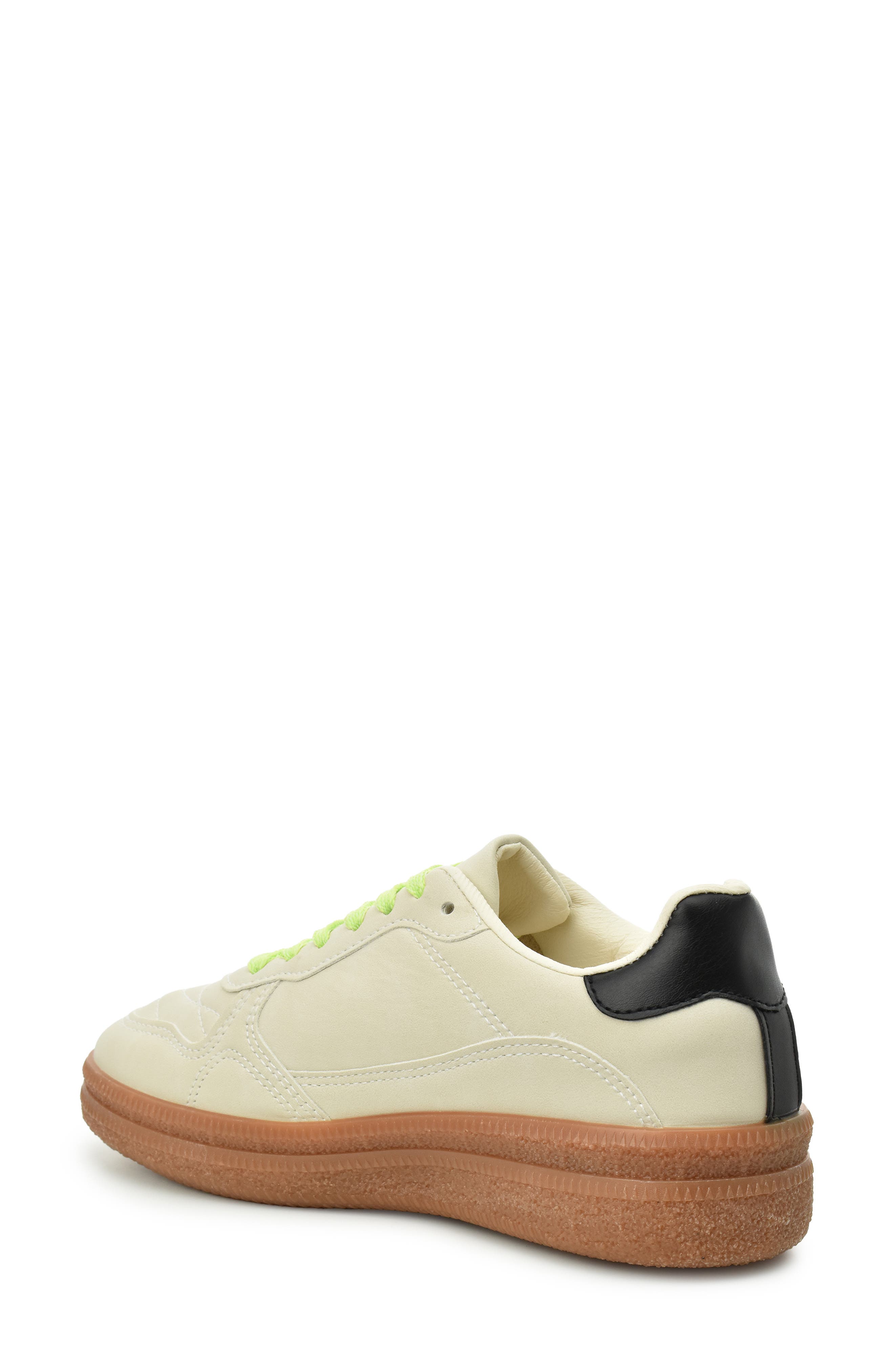 Nicole Miller Low Top Crepe Sole Sneaker, Alternate, color, White Pink Black