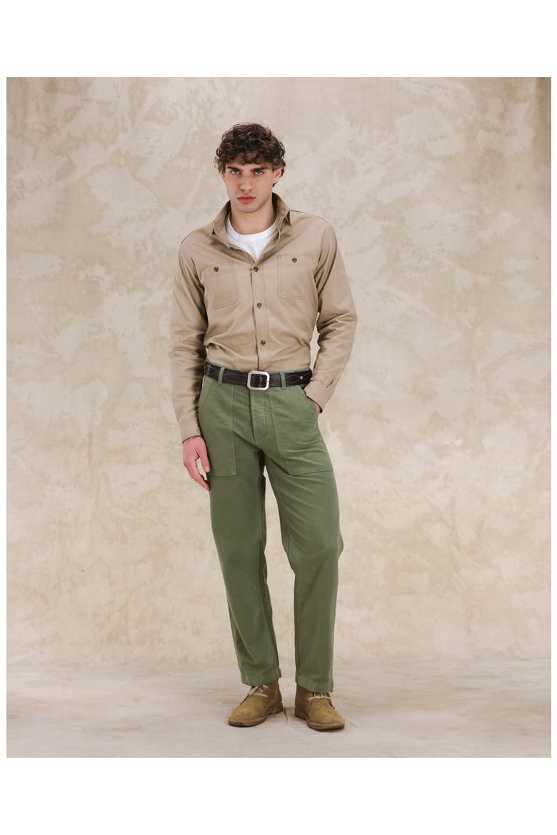 Newfatigue Moleskin Fatigue Trousers, Alternate, color, Dark Green