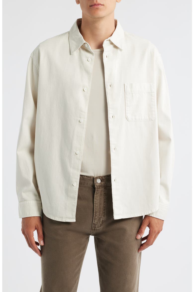 Modern Button-Up Shirt, Main, color, WARM WHITE