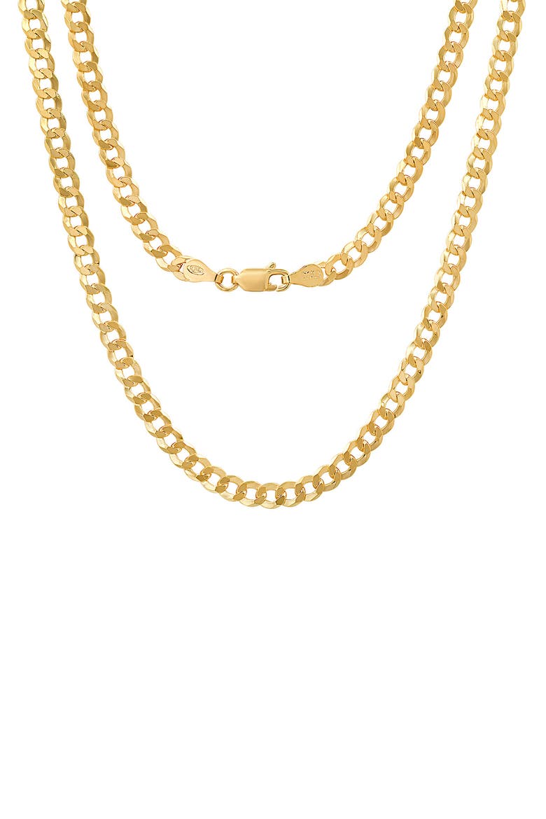 Italian Cuban Chain Necklace, Alternate, color, GOLD