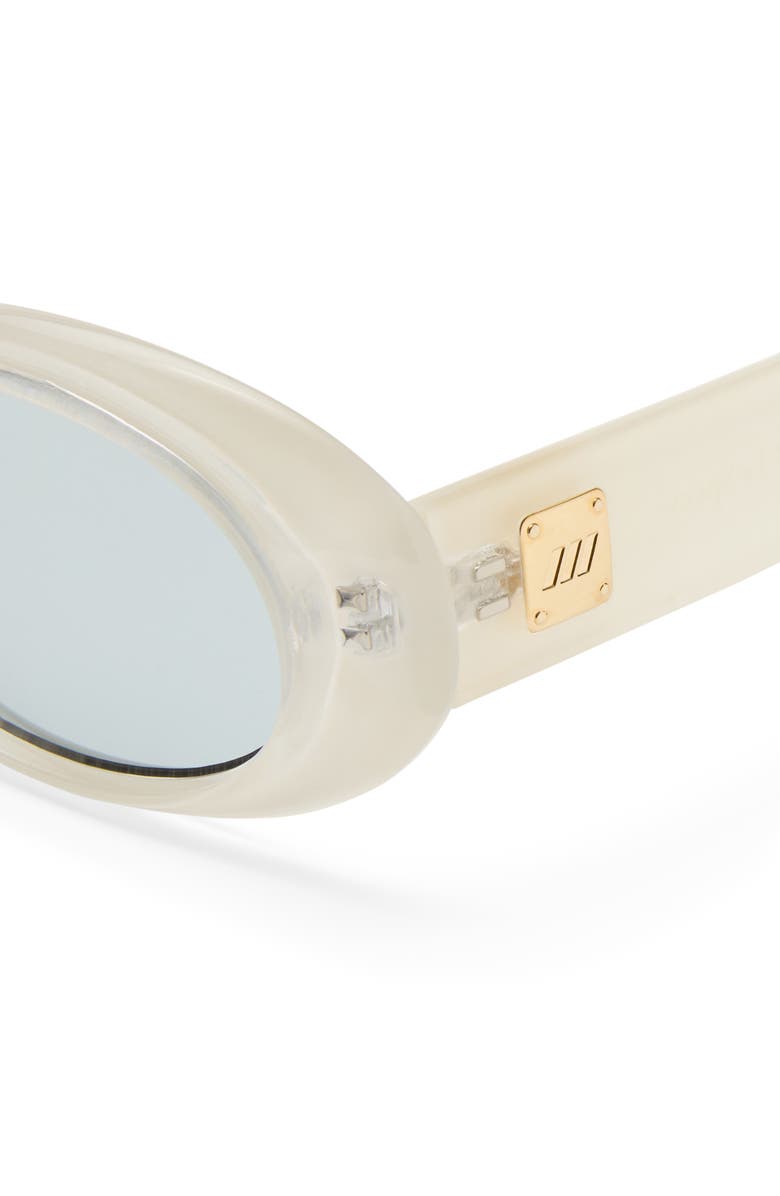 Le Specs Work It 53mm Oval Sunglasses, Alternate, color, Vanilla Pearl / Smoke Tint
