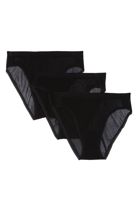 3-Pack Mesh High Cut Briefs