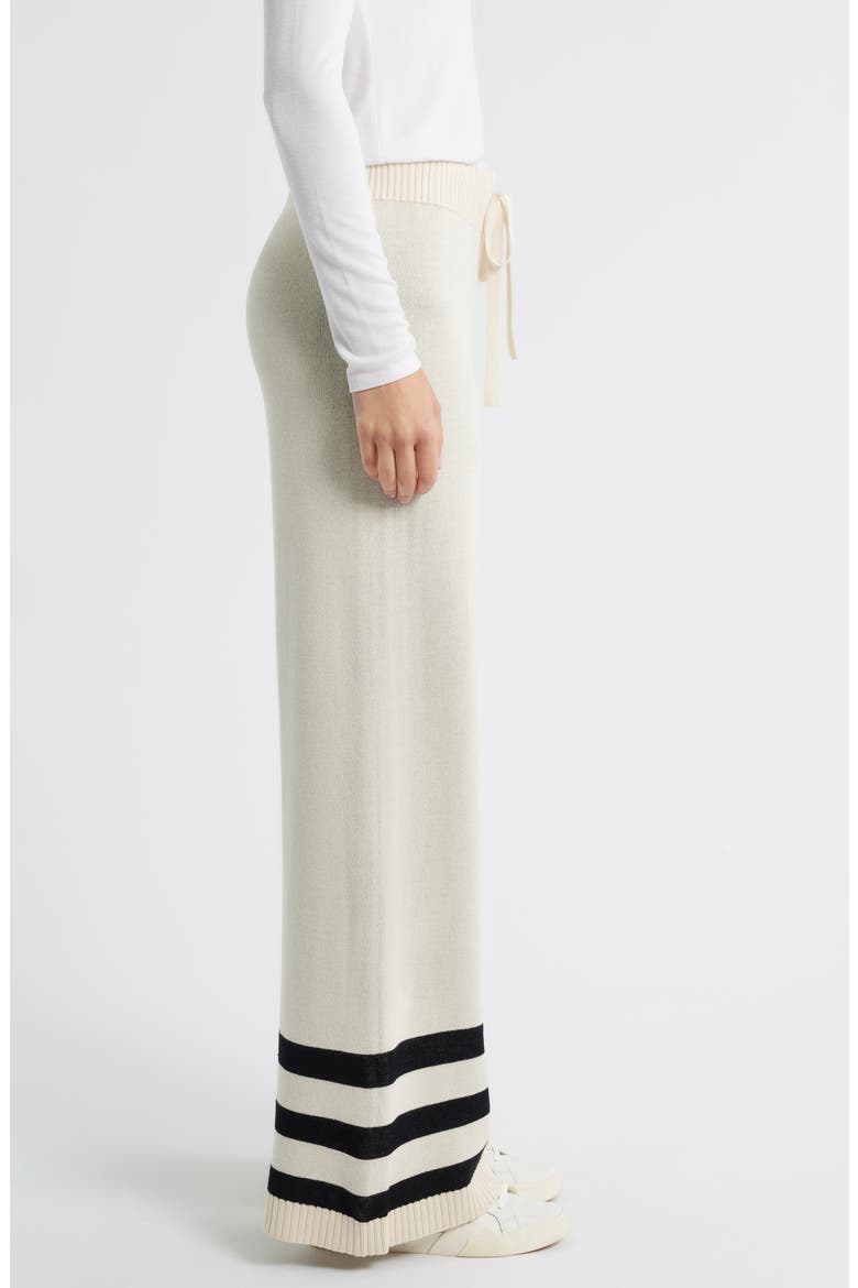 Stripe Leg Sweater Pants, Alternate, color, SAND