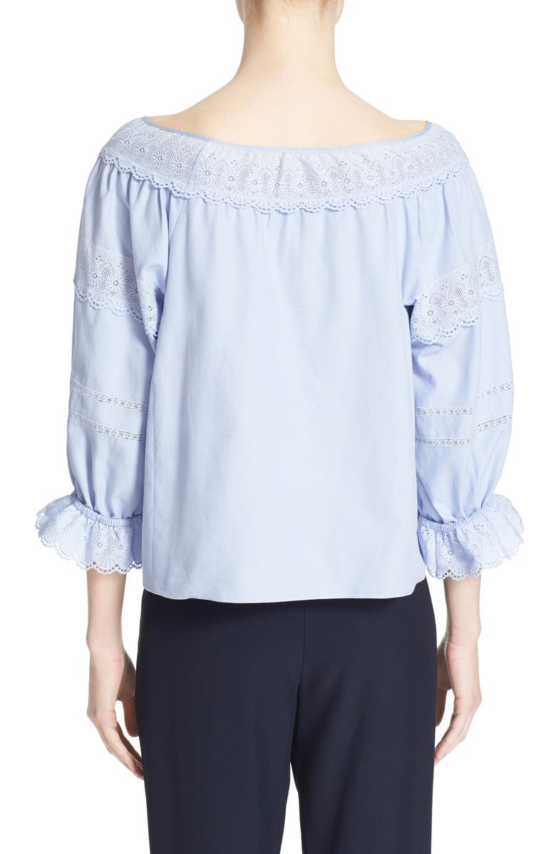 VILSHENKO 'Rose' Cotton Peasant Top, Alternate, color, 