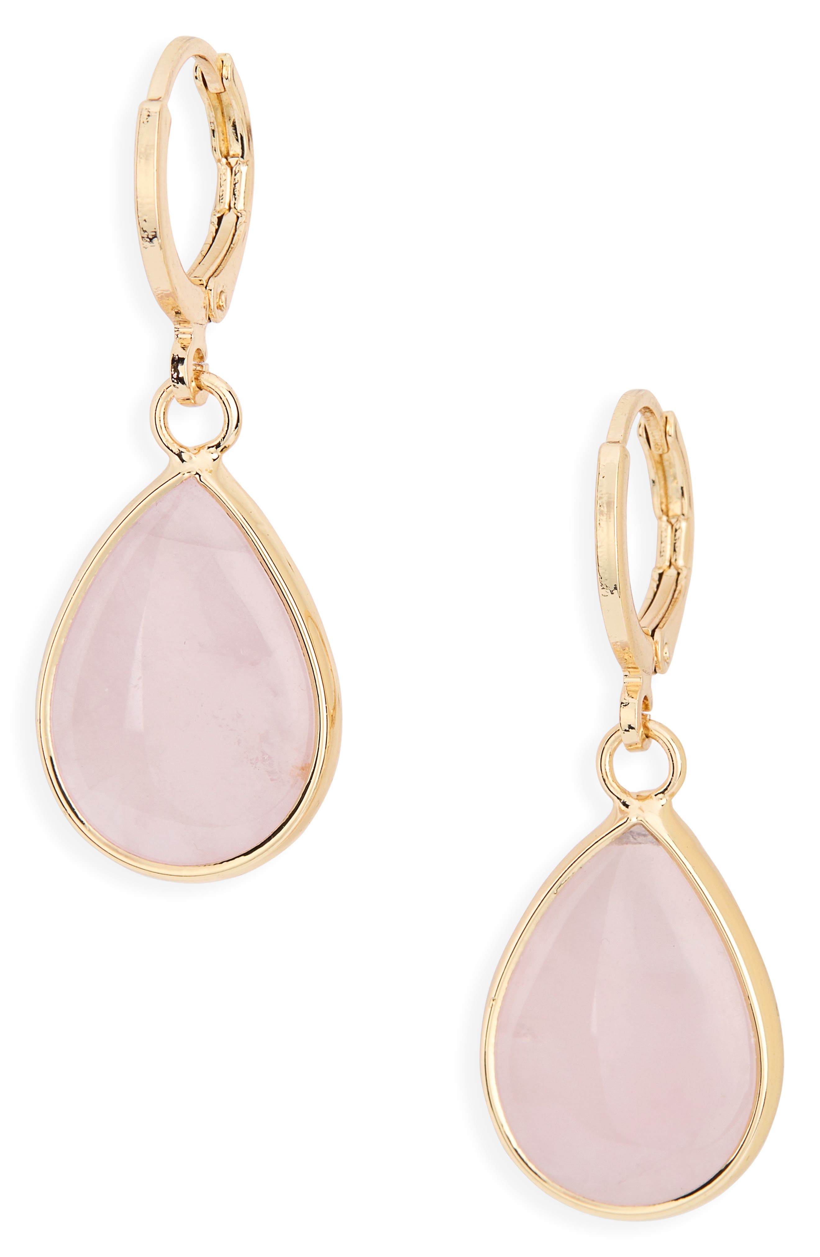 NORDSTROM RACK Semiprecious Stone Teardrop Earrings