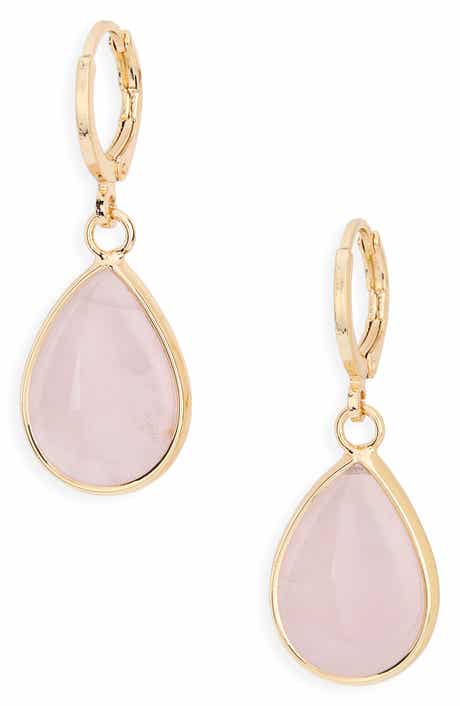 NORDSTROM RACK Semiprecious Stone Teardrop Earrings