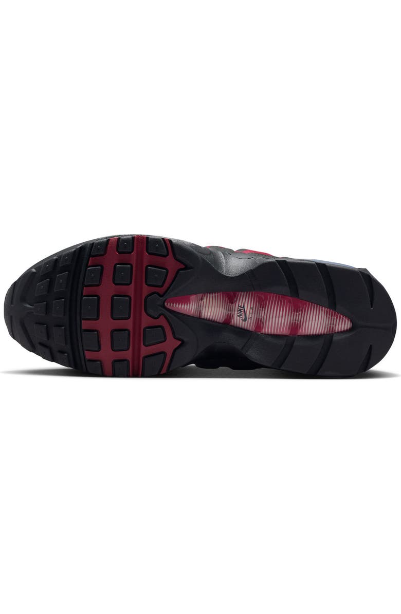 Nike Air Max 95 Sneaker, Alternate, color, Black/ Black/ Crimson/ Grey